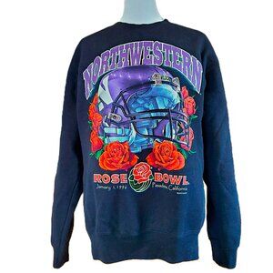1996 Northwestern Wildcats Rose Bowl Football Helmet Sweatshirt Women's Size M